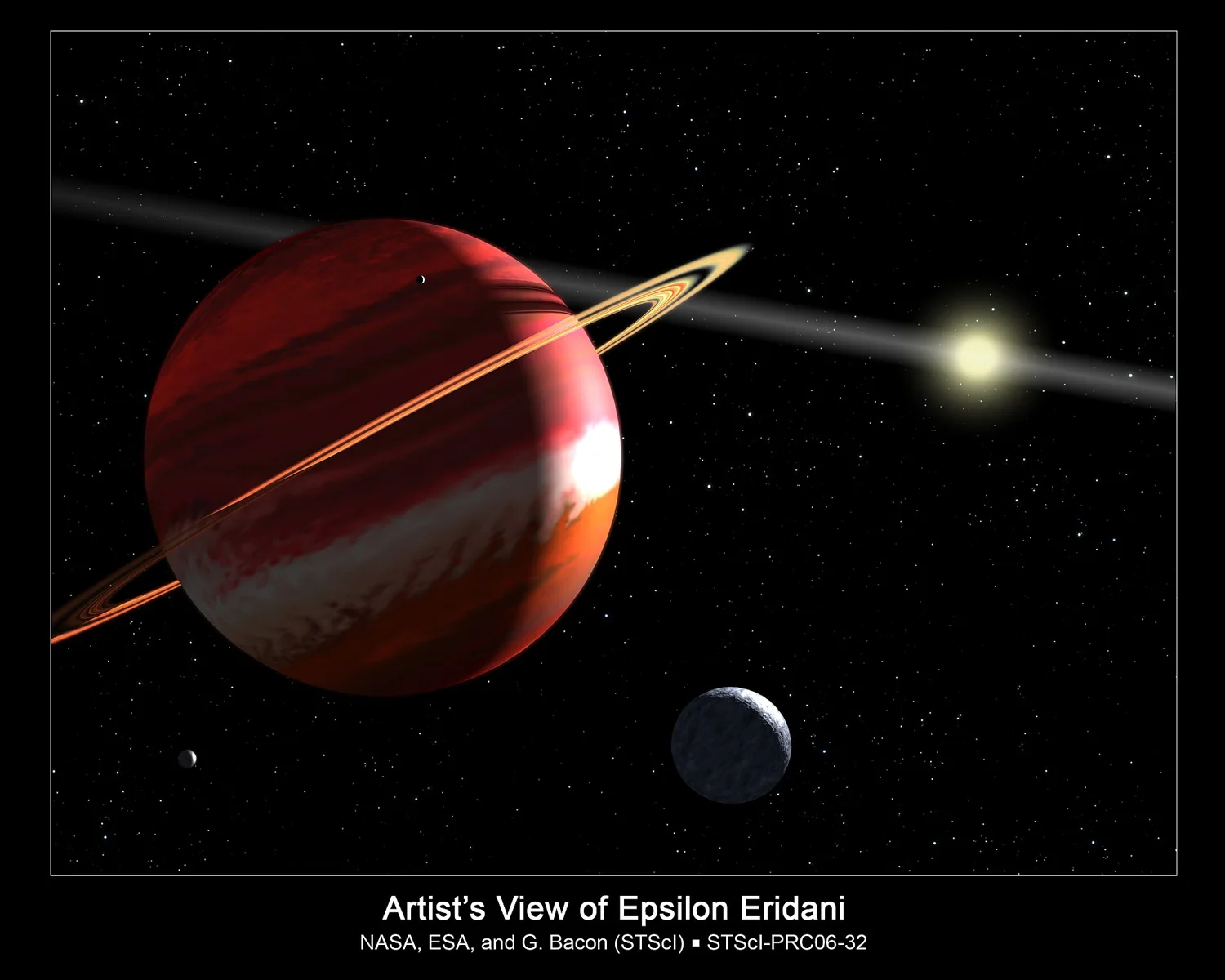 This is an artist's concept of a Jupiter-mass planet orbiting the nearby star Epsilon Eridani. Located 10.5 light-years away, it is the clos