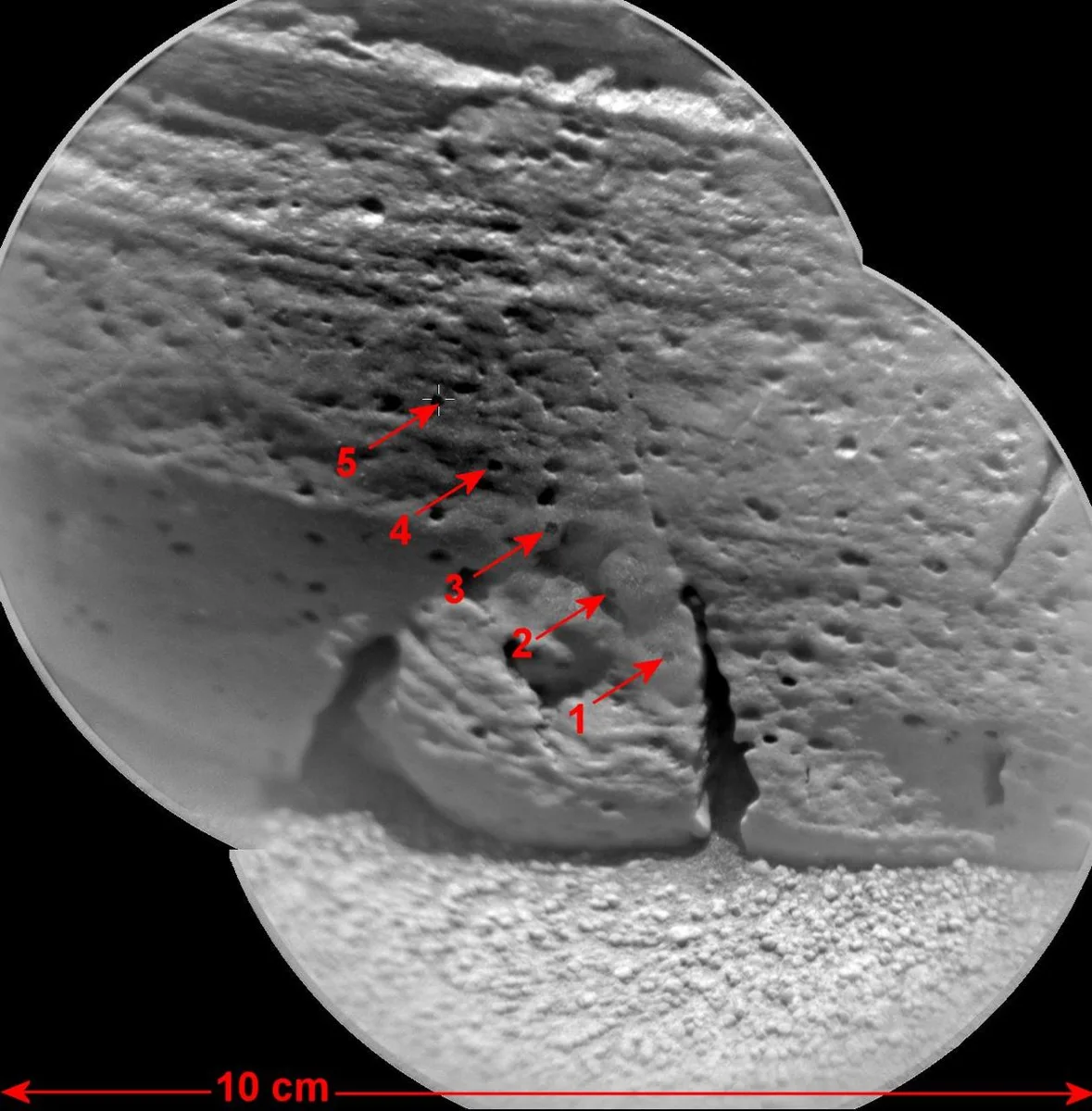 Mars Rock Rocknest 3 Imaged by Curiosity ChemCam