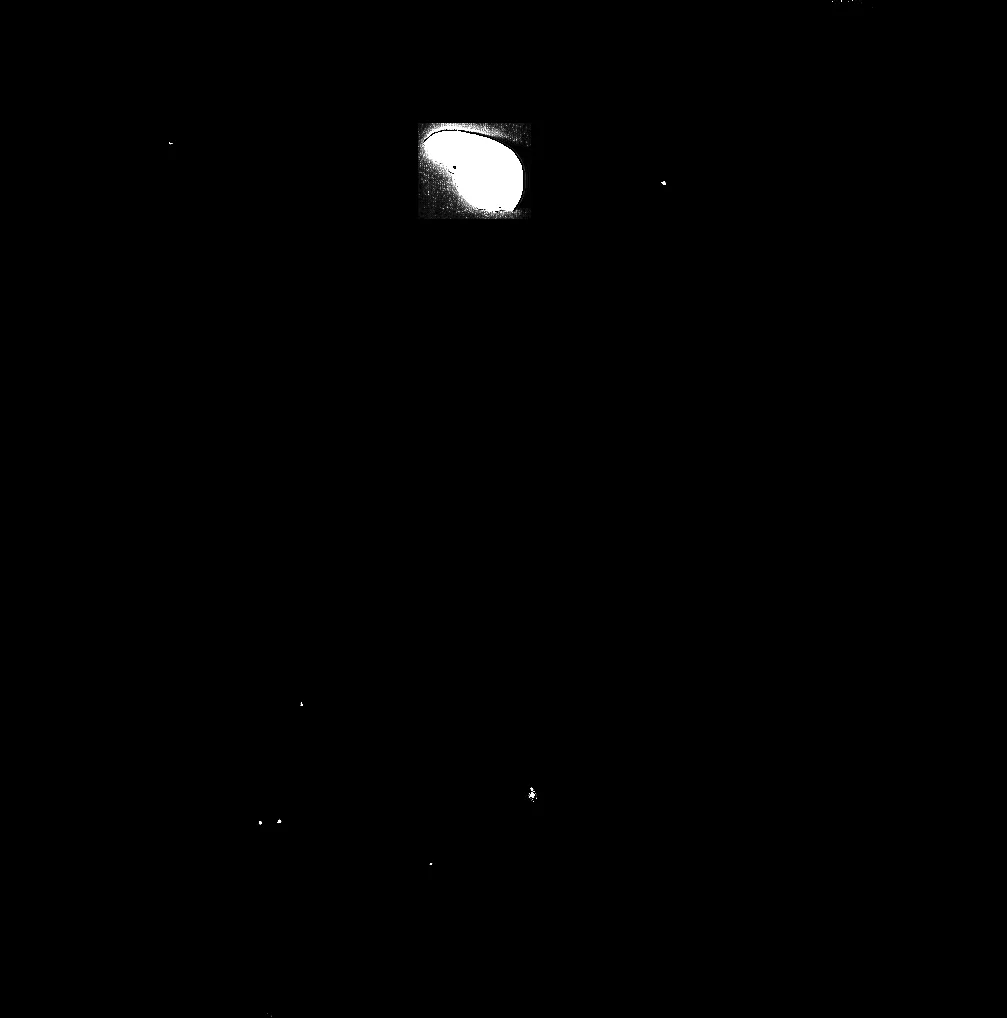 Deimos among the stars near Orion's sword, imaged by the Mars Express Super-Resolution Camera on November 11, 2018. This image is part of an