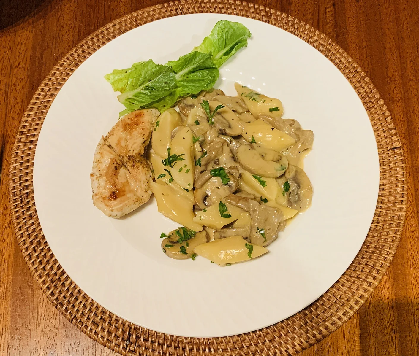 Kopytka in creamy mushroom sauce, Brisbane, 2020