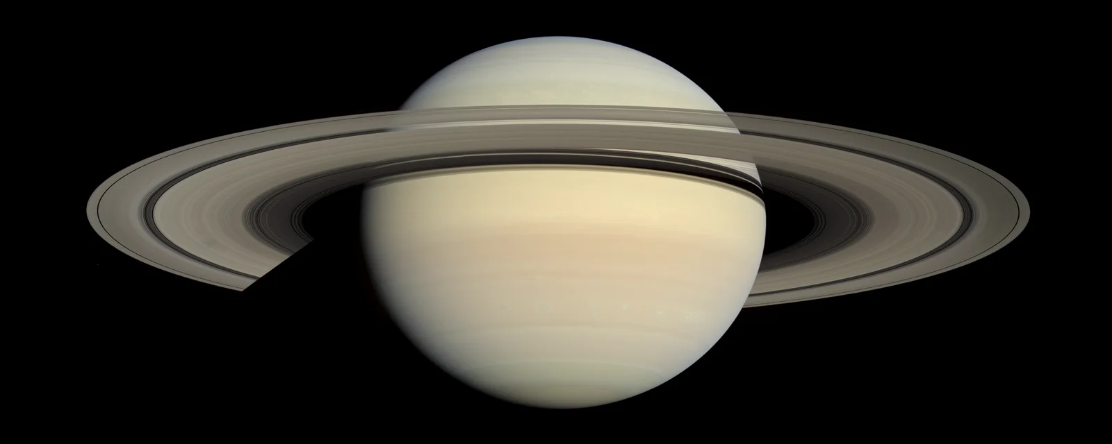 Cassini captured the 30 frames required to construct this mosaic on 23 July 2008, from a distance of about a million kilometers. About a yea