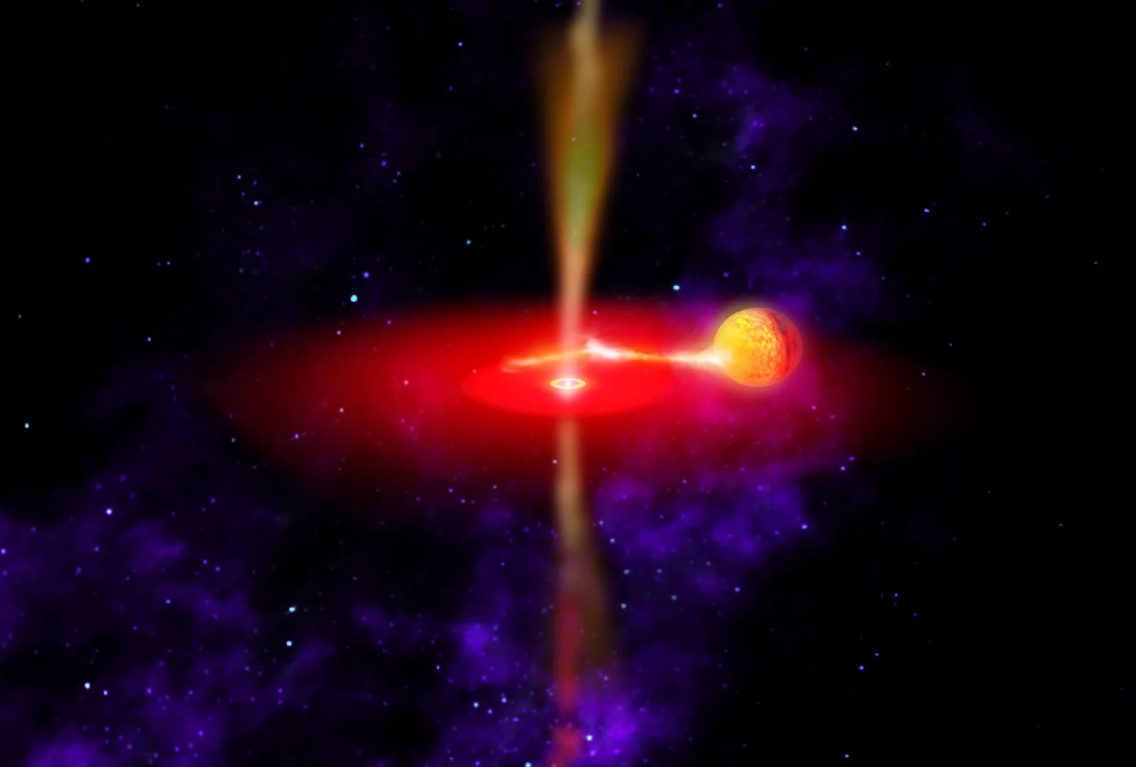 Flaring Black Hole Artist Concept