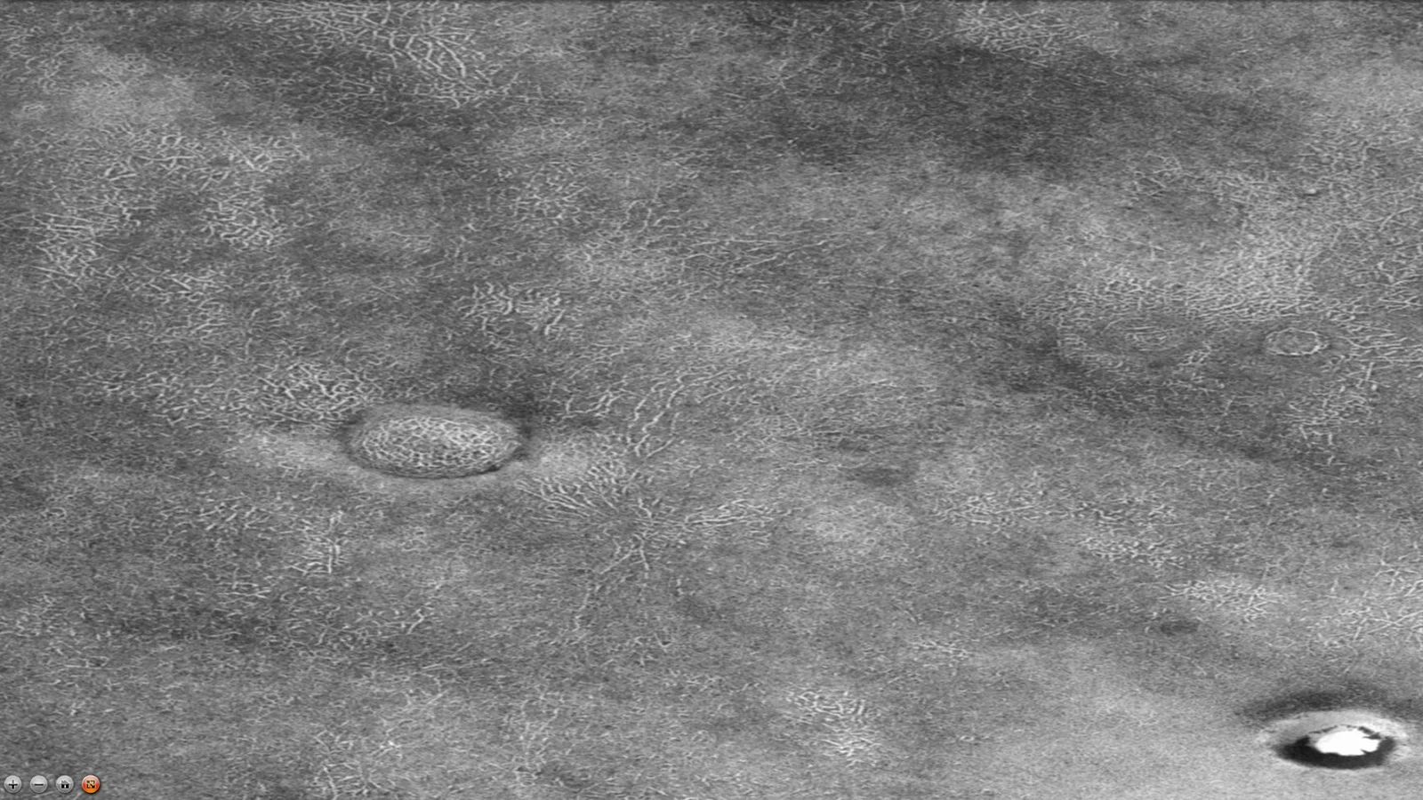 Philips Crater showing polygons, as seen by CTX