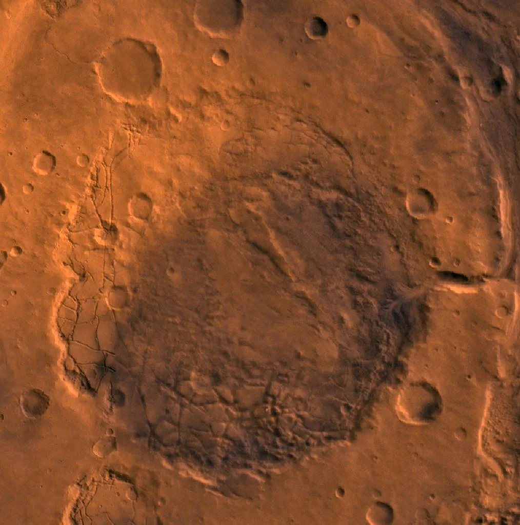 PIA00171: MC-11 Oxia Palus Region http://photojournal.jpl.nasa.gov/catalog/pia00171 Mars digital-image mosaic merged with color of the MC-11