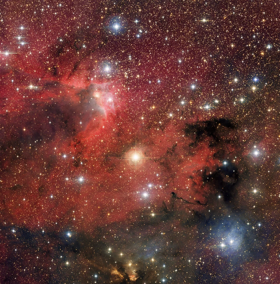 Cep OB 3b is rich young cluster located in the northern constellation of Cepheus. This image was created by combining individual images obse